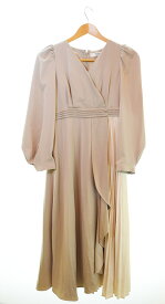 【中古】ハーリップトゥ Her lip to Mayfair Ruffled Dress ドレス ベージュ 1231305041 ワンピース ギャザー部分汚れあり ベージュ Sサイズ 103LT-85