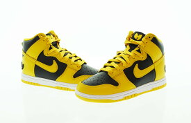 【中古】ナイキ NIKE DUNK HIGH RETRO PRM×Wu Tang Clan Black and Pollen ナイキ ダンク ハイ レトロ PRM ウータンクラン HJ4320-001 レディース靴 スニーカー イエロー 23cm 103S-843
