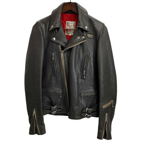 【中古】ルイスレザー Lewis Leathers LIGHTNING Cowhide ダブルライダースレザー ジャケット ブラック 34サイズ 201MT-3638 VB