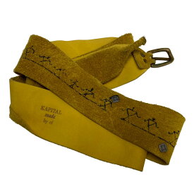 【中古】キャピタル KAPITAL made by ef Suede Leather Belt ベルト・サスペンダー レディースベルト 黄色 201goods-599 VB