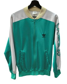 【中古】 アディダス adidas 80's 80年代 銀タグ Track Jacket Made in USA トラック ジャケット USA製 緑 ジャージ ロゴ グリーン Sサイズ 104MT-1536