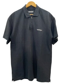 【中古】ネイバーフッド NEIGHBORHOOD 21SS LOGIC/C-POLO.SS オーバーサイズ ロゴ刺繍 ポロシャツ S ブラック Sサイズ 601MT-3