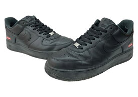 【中古】 ナイキ NIKE 23年製 × SUPREME シュプリーム AIR FORCE 1 LOW エア フォース ロー AF1 シューズ 黒 CU9225-001 メンズ靴 スニーカー ブラック 28.5cm 104S-855