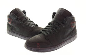 【中古】ナイキ NIKE Air Jordan 1 Mid SE Craft エアジョーダン1 ミッド SE クラフト 黒 FD8634-001 メンズ靴 スニーカー ブラック 27.5cm 103S-1039