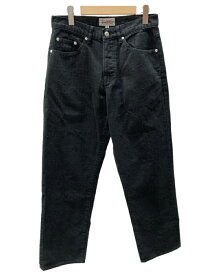 【中古】 ステューシー STUSSY Big Ol Jean Canvas Needlepunch キャンバス ニードルパンチ パンツ 黒 無地 カーゴパンツ ブラック サイズ28 104MB-270