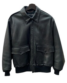 【中古】 ワコマリア WACKO MARIA 24FW A-2 FLIGHT JACKET レザー フライト ジャケット 牛革 黒 24FW-WMO-BL07 ジャケット 無地 ブラック Mサイズ 104MT-1615