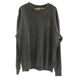 【中古】ガールズドントクライ Girls Don’t Cry 19aw Tonal Crewneck Sweatshirt 刺繍ロゴ スウェット グレー Lサイズ 201MT-4111