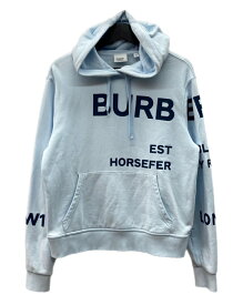 【中古】 バーバリー Burberry HORSEFERRY PARKER ホースフェリー パーカー フーディ プルオーバー ラバー スウェット 青 8040768 パーカ ロゴ ブルー XSサイズ 104MT-1674
