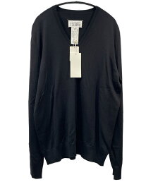 【中古】メゾン マルジェラ Maison Margiela Vネック ウール セーター S50HA0644 XL セーター ブラック LLサイズ 601MT-18