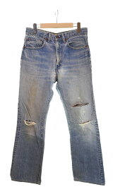 【中古】リーバイス Levi's 517 70s 66後期 42TALON ボタン裏20 70's 紙パッチ欠損 517-0217 デニム ブルー 103MB-546