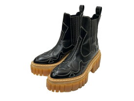 【中古】ステラマッカートニー STELLA McCARTNEY EMILIE MAT ALTER MAT エミリー マット オールター マット ブーツ レディース ブーティ ブラック 37 23.5 601sh-23