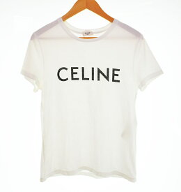 【中古】セリーヌ Céline CELINE エディ期 LOGO PRINT Tee ロゴ プリント Tシャツ 2X308916G Tシャツ ホワイト Sサイズ 103LT-135