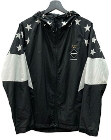 【中古】 エフシーレアルブリストル F.C.Real Bristol COCA-COLA MULTI PATTERN JACKET コカコーラ マルチ パターン ナイロン フーディ 星柄 バックプリント フロントジップ BLACK 黒 FCRB-200009 ジャケット ロゴ ブラック 104MT-1842