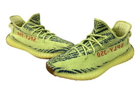 【中古】 アディダス adidas ORIGINALS 18年製 YEEZY BOOST 350 V2 SEMI FROZEN イージー ブースト セミ フローズン ローカット シューズ 黄 B37572 メンズ靴 スニーカー イエロー 28.5cm 104S-943