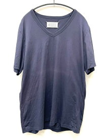 【中古】メゾン マルタン マルジェラ Maison Martin Margiela Vネック 無地 TEE S50GC0390 52 Tシャツ ネイビー 601MT-58
