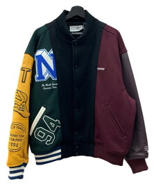 【中古】 シュプリーム SUPREME × MM6 Maison Margiela メゾンマルジェラ Split Varsity Jacket スプリット バーシティ ジャケット ジャケット 刺繍 マルチカラー Lサイズ 104MT-1940