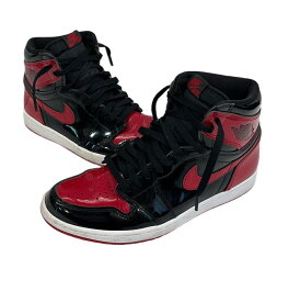 【中古】ジョーダン JORDAN NIKE AIR JORDAN 1 RETRO HIGH OG ナイキ エア ジョーダン 1 レトロ ハイ オリジナル パテント 赤 55088-063 メンズ靴 スニーカー レッド 27cm 101sh-2286