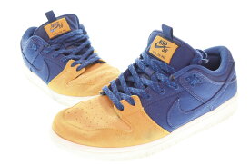 【中古】ナイキ NIKE SB DUNK LOW PRO PREMIUMスケートボーディング ダンク ロー プロ プレミアム デザート DX6775-400 メンズ靴 スニーカー ネイビー 27.5cm 103S-1256