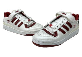 【中古】 アディダス adidas 02年製 FORUM LO PAT MX フォーラム ロー デッドストック バスケ シューズ 白 赤 147086 メンズ靴 スニーカー ホワイト 27cm 104S-989