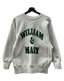 【中古】 チャンピオン Champion 90s 90年代 刺繍タグ REVERSE WEAVE リバースウィーブ メキシコ製 3段 WILLIAM＆MARY カレッジ 刺繍 灰色 スウェット 刺繍 グレー Mサイズ 104MT-2282