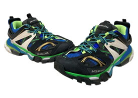 【中古】 バレンシアガ BALENCIAGA Track Sneaker トラック スニーカー スポーツ メッシュ ローカット シューズ 青 542023 メンズ靴 スニーカー ブルー 27cm 104S-1078