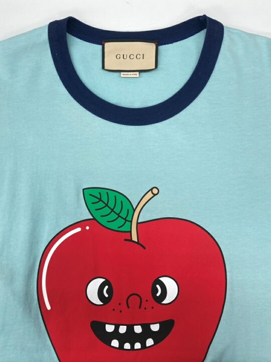 楽天市場】【中古】 グッチ GUCCI Apple Print S/S T-Shirt アップル 