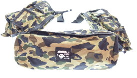 【中古】アベイシングエイプ A BATHING APE 90年代 初期 3連ウエストバッグ ボディバッグ カモ柄 バッグ メンズバッグ ボディバッグ・ウエストポーチ マルチカラー 103B-181