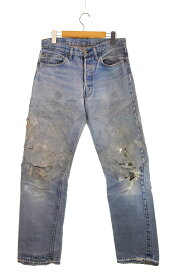 【中古】リーバイス Levi's 70s 80s 501 66後期 ボタン裏6 70's 80's 襤褸 雰囲気 グランジ デニム ブルー 103MB-708