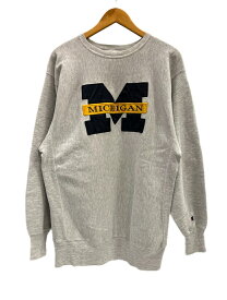【中古】チャンピオン Champion 90s～ ヴィンテージ vintage 刺繍タグ リバースウィーブ REVERSE WEAVE US古着 MICHIGAN ミシガン XXL スウェット グレー 3Lサイズ 101MT-5532