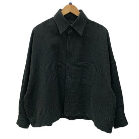 【中古】エレファントトライバルファブリックス elephant TRIBAL fabrics 19-20AW 千鳥格子柄 スナップボタン 袖レイヤード ジャケット グレー Sサイズ 201MT-4988