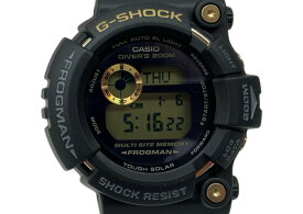 【中古】 ジーショック G-SHOCK CASIO カシオ FROGMAN フロッグマン 25周年記念モデル DIVERS WATCH 200M 耐衝撃構造 腕時計 ウォッチ 2422 黒 金 GW-225A メンズ腕時計ブラック 104T-44