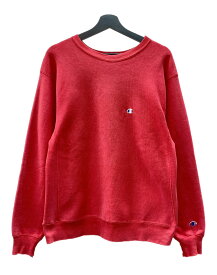 【中古】 チャンピオン Champion 90s 90年代 刺繍タグ REVERSE WEAVE リバースウィーブ USA製 ロゴ 刺繍 目付き トレーナー フェード 赤 スウェット ワンポイント レッド XLサイズ 104MT-2516