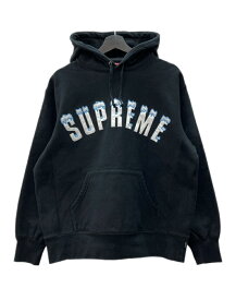 【中古】 シュプリーム SUPREME Icy Arc Hooded Sweatshirt アイス アーク フーディー スウェットシャツ プルオーバー 裏起毛 黒 パーカ ロゴ ブラック Sサイズ 104MT-2567