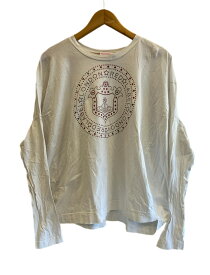 【中古】ヴィヴィアン・ウエストウッド Vivienne Westwood RED LABEL　オーブプリント 長袖カットソー 変形 白 ロンT ホワイト Mサイズ サイズ2 101LT-323
