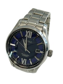 【中古】セイコー SEIKO 自動巻き腕時計 プレサージュ シルバー ブルー 6R15C メンズ腕時計101watch-83