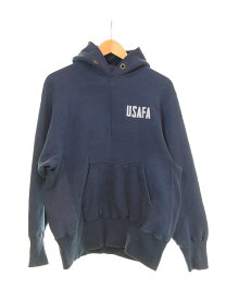 【中古】チャンピオン Champion 70s 青単色タグ USAFA Reverse Weave Parka USA製 リバースウィーブ M パーカ ネイビー 103MT-4079