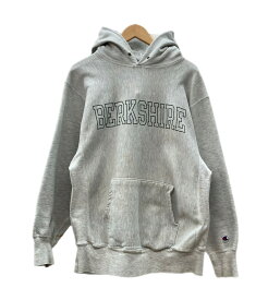 【中古】 チャンピオン Champion REVERSE WEAVE リバースウィーブ 90s 90年代 メキシコ製 刺繍タグ ラバー BERKSHIRE 灰色 パーカ プリント グレー XLサイズ 104MT-2876
