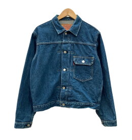 【中古】 リーバイス Levi's 90s 90年代 70502XX 506 1st type ファースト 日本製 復刻 デニムジャケット Gジャン スライドシンチ 紺 サイズ40 ジャケット 無地 ネイビー 104MT-2952