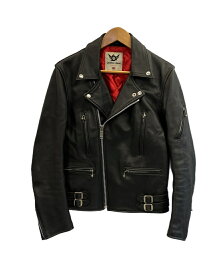 【中古】トリプルシックスレザーウェア 666 STEER HIDE RIDERS JACKET ステアハイド ダブルライダースレザージャケット 34 ジャケット ブラック 101MT-6068
