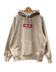 【中古】 シュプリーム SUPREME 24AW Box Logo Hooded Sweatshirt ボックス ロゴ フーディー スウェットシャツ プルオーバー トレーナー 裏起毛 薄茶 パーカ 刺繍 ベージュ Mサイズ 104MT-2989