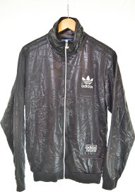 【中古】アディダス adidas 00年代 CHILE62 トラックジャケット ジャージ ブラック Mサイズ 103MT-4315