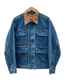 【中古】 リーバイス Levi's East Port Jacket イーストポートジャケット デニムジャケット Gジャン カバーオール マルチポケット 青 紺 002ww-0000 ジャケット 無地 ブルー Sサイズ 104MT-3021