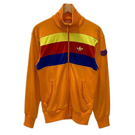 【中古】アディダス adidas 90s 90年代 曲がりポケット トラックジャケット 594165 ジャージ オレンジ Mサイズ 201MT-5765