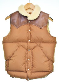 【中古】ロッキーマウンテンフェザーベッド Rocky Mountain Featherbed（RockyMountainFeatherBed） 襟ボア ダウンベスト 450-452-20 38 ベスト ブラウン 103MT-4506
