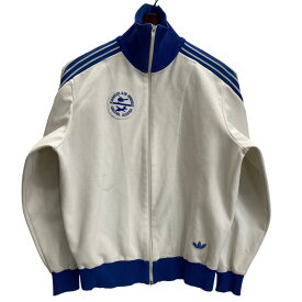 【中古】アディダス adidas 70's 西ドイツ製 トラックジャケット デサント ジャージ ホワイト 3サイズ 201MT-5913 VB