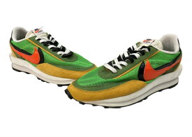 【中古】 ナイキ NIKE × sacai サカイ 18年製 LD WAFFLE ワッフル ローカット シューズ 二重 緑 BV0073-300 メンズ靴 スニーカー グリーン 29cm 104S-1296