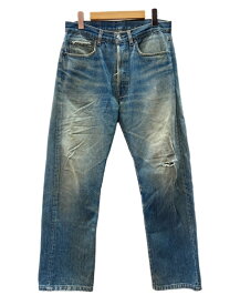 【中古】 リーバイス Levi's 80s 90s Denim Pants デニム パンツ ボタンフライ ボタン裏555 ジーンズ インディゴ 青 ロゴ 501 デニム ブルー サイズW32L36 104MB-554