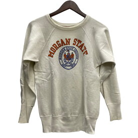 【中古】チャンピオン Champion 60's C中ランタグ Morgan State College ラグラン スウェット ホワイト Mサイズ 201MT-6057 VB
