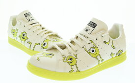 【中古】アディダス adidas Stan Smith Primegreen Mike Wazowski スタンスミス プライムグリーンマイク ワゾウスキ FZ2706 メンズ靴 スニーカー ホワイト 28cm 103S-1666