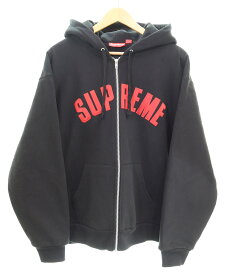 【中古】シュプリーム SUPREME 25AW Arc Thermal Zip Up Hooded Sweatshirt アーク サーマル ジップアップ フーディー スウェット L パーカ ブラック Lサイズ 103MT-4676